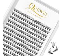240Pcs Individual Lashes QUEWEL Cluster Lashes Individual Lash Extension 20D D Curl Lashes Cluster DIY Look Like Eyelash Extensions Mix8-14mm at Home(20D 0.07D MIX8-14mm)