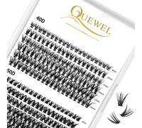 240Pcs Individual Lashes QUEWEL Cluster Lashes Individual Lash Extension 40D+50D C Curl Lashes Cluster DIY Look Like Eyelash Extensions Mix8-14mm at Home(40D+50D 0.07C MIX8-14mm)
