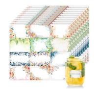 240PCS Jam Jar Labels,Jars Self Adhesive,Easy Peel Jam Jar Labels,Sticky Label with Flowers for Kitchen Bottles Crafts Label for Containers Jams
