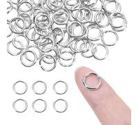 240pcs Key Ring Hoops, Stainless Steel Split Rings for Keyrings, Jump Rings for Jewelry Making, Chainmail Repairs & DIY Crafts
