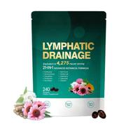 240Pcs Lymphatic Drainage Supplement, Lymph System Support Supplement Lymph Cleanse Detox 21-in-1 Herbal Blend to Support Healthy Energy