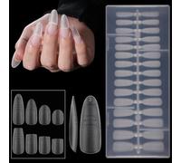 240pcs Matte False Nails With Calibrated Size Markers Short Ladder Long Oval Optional Nails Extension Manicure Art Multi Size False Nail Kit