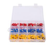 240PCS Mixed Ring Terminal Kit, Insulated Wire Terminals Lug Set with Storage Box, Crimp Connector Assortment for Electrical Industry Automotive Solar
