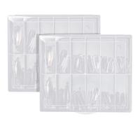240PCS Nail Forms, 12 Sizes Poly Gel Nail Forms, Clear Plastic Extension, Reusable Dual