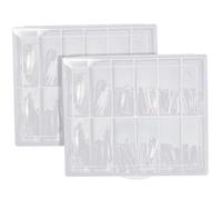 240PCS Nail Forms, 12 Sizes Poly Gel Nail Forms, Clear Plastic Extension, Reusable Dual for Home & Salon, Poly Gel