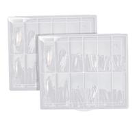240PCS Nail Forms, 12 Sizes Poly Gel Nail Forms, Clear Plastic Extension, Reusable Dual for Home & Salon Extension