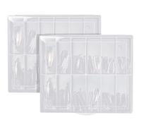240PCS Nail Forms, 12 Sizes Poly Gel Nail Forms, Clear Plastic Extension, Reusable Dual for Home & Salon