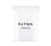 240pcs Resealable Clear Plastic Bags For Packaging, Food, Storage | Heavy Duty Durable Sealed Zip Lock Grip Seal Clear Bags - Small, Big, Large 3.25 x 3 inches (8 x 7.5cm)