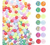 240pcs Russian Alphabet Beads for Jewelry Making, Acrylic