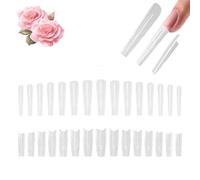 240PCS Sandwich Dual Nail Form- Dual Sandwich Nail Forms,Long Coffinnail Extensions-Dualforms for Builder Gel & Polygel,Nail Extension Tool,Polygel Top & Bottom Long Coffin Nail Mold,For Beginners (B)