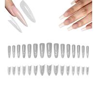 240PCS Sandwich Dual Nail Form- Dual Sandwich Nail Forms, Nail Forms for Gel Nails Extension, Reusable Acrylic Nails Molds, Quick Nails Extension (Oval)