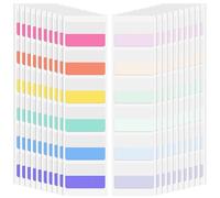 240PCS Sticky Index Tabs, Colored Strip Page Markers, Writable and Repositionable File Tabs Flags for Pages, Reading Notes, Classify Files, 12 Colors(1.8x1 inch)