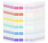 240PCS Sticky Index Tabs, Colored Strip Page Markers, Writable and Repositionable File Tabs Flags for Pages, Reading Notes, Classify Files, 12 Colors（1 inch）