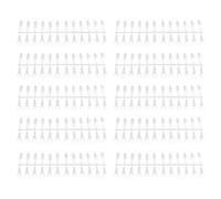 240pcs Transparent Nail Sticks for Nail Art Polish Display Tips, Long Pointed False Display, Manicure Supplies for Versatile Occasion Use (Long trapezoid 240 pieces)