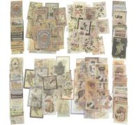 240pcs Vintage Postage Stamp Stickers, Aesthetic Botanical Deco Paper Sticker for Scrapbooking, Journaling Supplies, Planners, Kid DIY Art Crafts, Bullet Journal