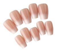 240tips/box Stick On Nails Long Coffin Press on Nails for Women and White False Nails Art Decoration