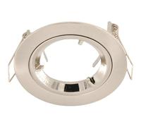 240v 50w GU10 Fixed Deluxe diecast Downlight - St. Steel - Twist and Lock