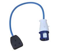 240V Fly Lead 16amp to 13amp Adapter for Camping Caravan Motorhome Mains to UK Plug Made in UK