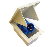 240v MAINS INLET BOX RECESSED RECTANGULAR CARAVAN MOTORHOME CAMPER WHITE PO114