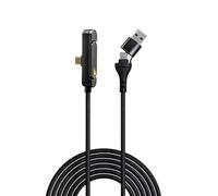 240W 2 in 1 Fast Charging Foldable Bracket Data Cable USB Type C to Type C Data Wire with Phone Tablet Stand for Phone Portable Device Stand