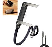240w Braided Fast Charge Cable with Built-in Phone Stand, Sideways Phone Charger, 2-in-1 Invisible Holder Charger Cable- Fast ChargingCord with Built-in Phone Stand (Type-C to Type-C, 1.5M)