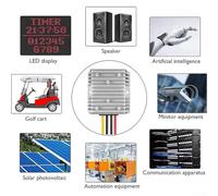 240W DC-DC Step-Down Power Converter 17-72V to 12V 20A for Electric Scooters, Carts & Industrial Vehicles - IP67 Rated, 90% Efficiency, Alum