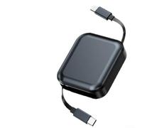 240W Dual USB C Retractable Charging Cable for Laptop and Phone with Power Delivery PD Fast Charging Support (Blue)