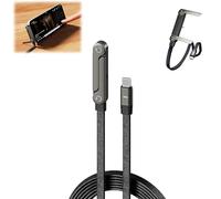 240W Fast Charging Cable Type C, 2-in-1 Invisible Stand Charging Cable, Foldable Phone Stand Charger with Flat USB C Cable, for All Type C Devices Home Office Travel Use