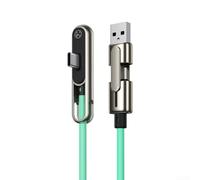 240W Fast Charging USB-C Data Cable with Phone Stand, Zinc Alloy and Silicone Materials, Compact 17x13x3cm Design for Smartphones and Tablets(Blue)