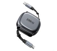 240W PD3.1 Retractable Cable, USB C Fast Charging 4 Lengths Design for Laptop Phone Tablet Power Delivery(Black)