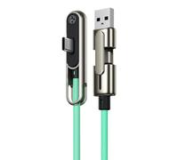 240W Stand Data Cable - 2-in-1 Invisible Holder Charger | Double Head Foldable Sideways Fast Charging Cord | for Outdoor Camping Hiking Smartphones Tablets Electronics
