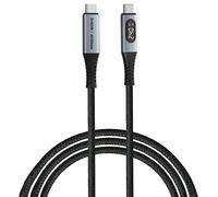 240W Sync & Charge USB4 USB-C Lead with Display, 1.2m Black - 31849