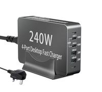 240W USB C Charger Block, 4 Port USB Fast Charging Station 100W Laptop Power Adapter for MacBook, Tablet, iPad, iPhone, Cell Phone Multiple Devices Charging Station, Support 65W