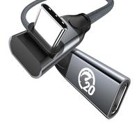 240W USB C Extension Cable 1M, 90 Degree Type C Male to Female Extender | 20Gbps USB C 3.2 Gen2 Extension Cord, 5K/4K Video PD3.1 Fast Charge for iPhone 17 16 15, Pixel, PSVR2, MacBook, Galaxy S26