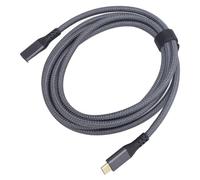 240W USB C Extension Cable Fast Charging 20Gbps Transfer 4K 60Hz Video for, Male to Female Extender Cord for EliteDisplay, Break Resistant 1 Pack (2m)