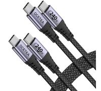 240W USB C to USB C Charger Cable, [2-Pack 1m] PD Type C Charge Cable, Super Fast Charging USB C Cable for iPhone 16 15 MacBook iPad Pro, Samsung S25/S24 Ultra, iPad Pro, MacBook Pro etc
