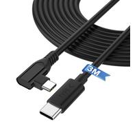 240W USB C to USB C Charger Cable, 3M/10FT Long Type C Fast Charging Cord Right Angle 100W 60W Compatible with iPhone 16 15 Pro Max for Samsung S25 S24 Ultra Pixel for MacBook Pro Air for iPad Laptops