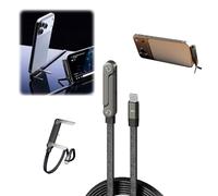 240w USB C to USBC Charger Cable,1.5M Invisible Holder Charger Cable,2-in-1 Charger Holder,Fast Charging Stand Sideways Data Cables,Flat Phone Charger Stand for iPhone 17 Series,S25 S24 Ultra