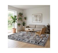 (240x320cm (8ftx10.7ft)-Harmony) Washable with Rubber Backing Traditional Rug, Extra Large Area Rug with Floral Design & Non Slip Backing