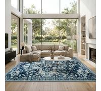 (240x320cm (8ftx10.7ft)-Tranquil) Washable with Rubber Backing Traditional Rug, Extra Large Area Rug with Floral Design & Non Slip Backing