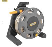 Hozelock Compact Floor Standing Hose Reel 1/2" / 12.5mm 25m Grey & Yellow