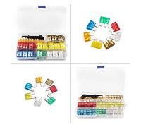 242pcs 5-30 AMP Mini Auto Fuse Multicolor Auto Truck ATC Fuse Blade Nylon&Aluminum Kit with Black Fuse Key Protected circuits