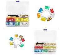 242pcs 5-30 AMP Mini Auto Fuse Multicolor Auto Truck ATC Fuse Blade Nylon&Aluminum Kit with Black Fuse Key Protected circuits