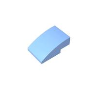 24309 Arched Brick Slope Curved 3x2 No Studs 50 Pieces GDS-1123 Compatible with Lego Building Blocks Color:Bright Light Blue