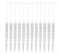 2436 Acrylic Hanging Icicles Drop Ornaments for Use in For Christmas Trees and Various Seasonal Decoration Settings (A)