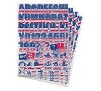 244 pcs Colorful 1.5 Inch Iron On Heat Transfer Letters and Numbers Alphabets Fabric Vinyl DIY for Sport Jerseys T Shirts Clothes Slogan Printing Crafts Decoration (4 Sheets per Set) (Color 2)