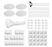 244PCS Cable Management Kit Cord Management 3 Cable Sleeve, 32 Cable Clips, 5 Silicone Cord Holder, 4 Roll Self Adhesive Tie, 100 Self Adhesive Base, 100 Wire Fastening Ties for TV PC Computer