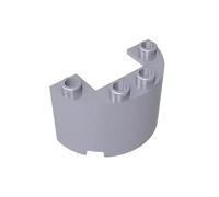 24593 Door Cylinder Half 2x4x2 with 1x2 Cutout 50 Pieces GDS-1127 Compatible with Lego Building Blocks Color:Flat Silver