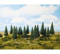 24642 Noch HO 6 Fir Trees Various Heights From 14 To 18 Cm.