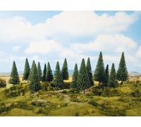 24642 Noch HO 6 Trees Firs Various Heights from 14 to 18 cm